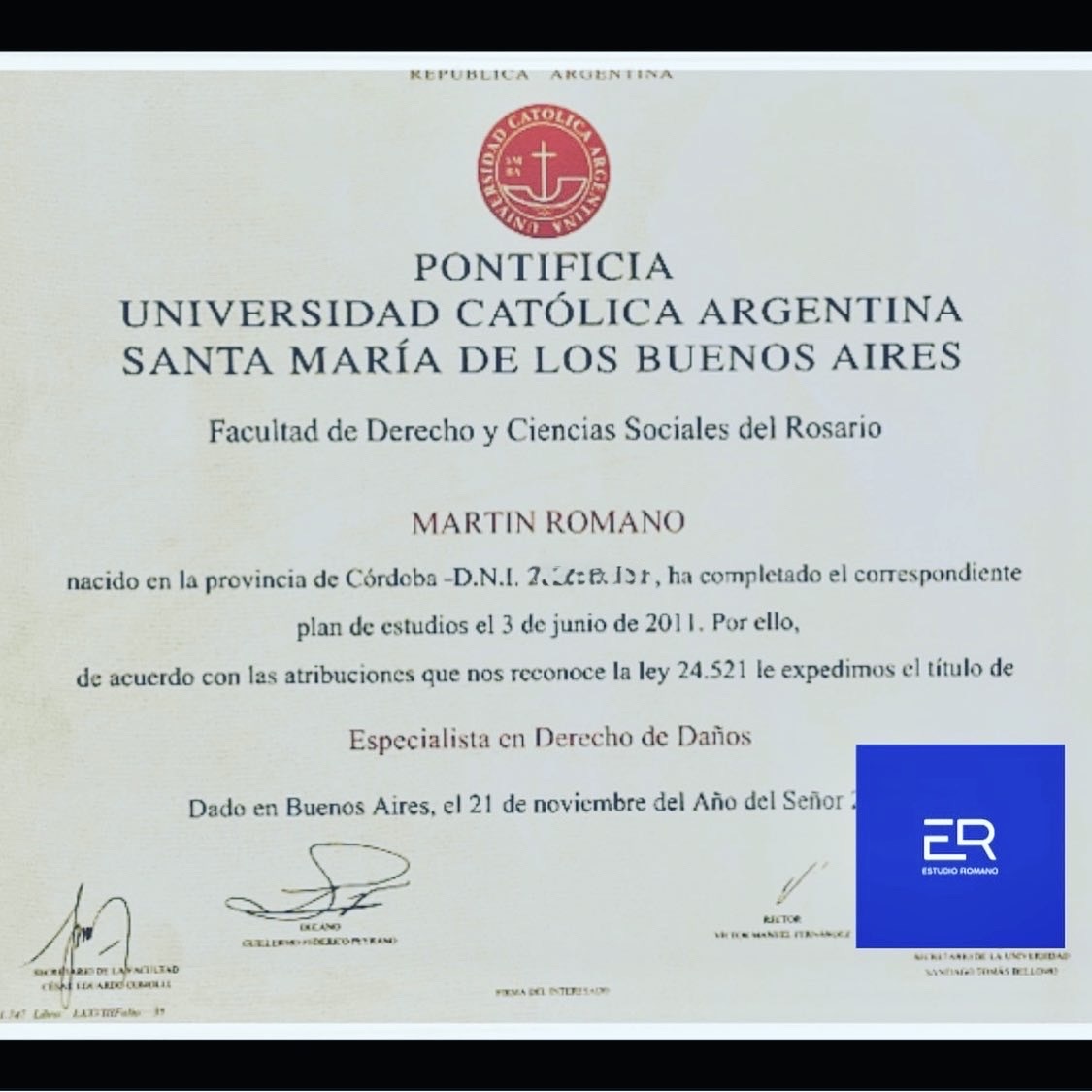Ab. Esp. Martín Romano